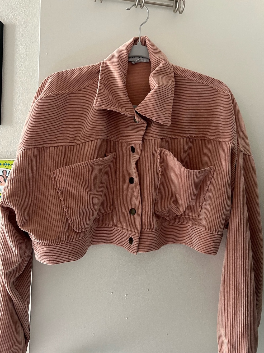 Cropped Corduroy pink Jacket